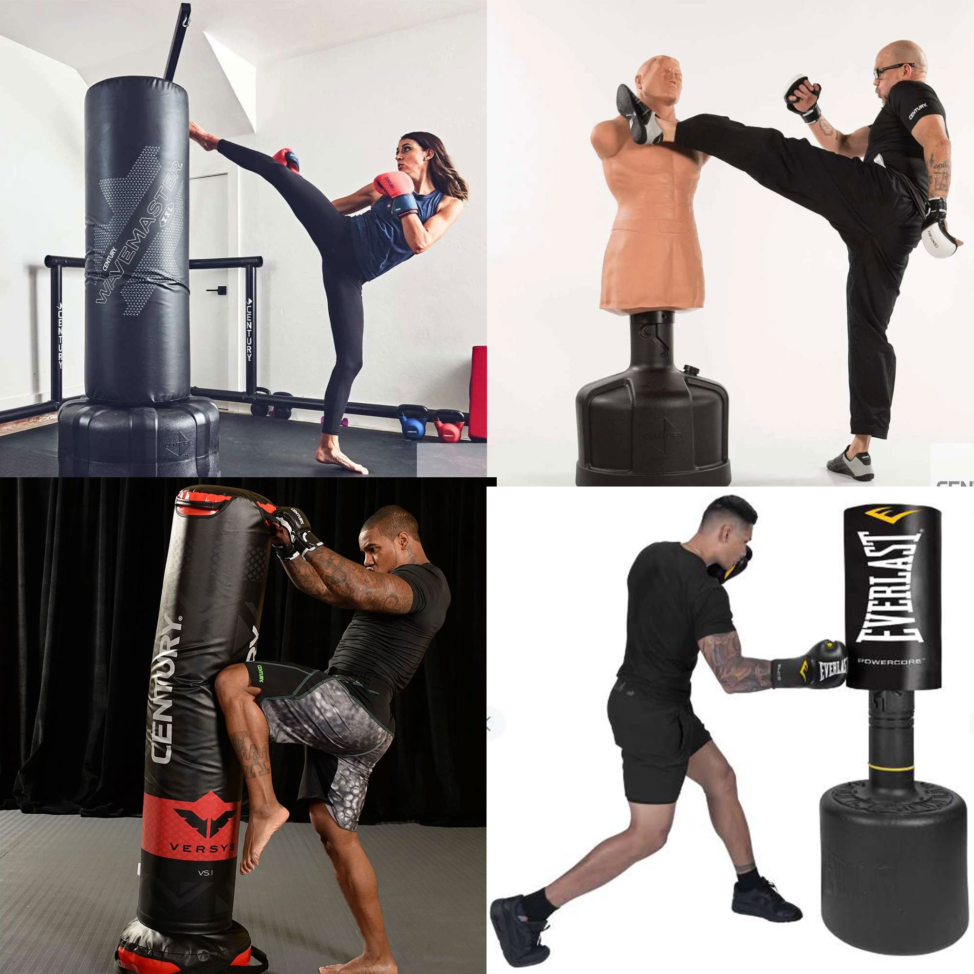 Different freestanding punchingbags