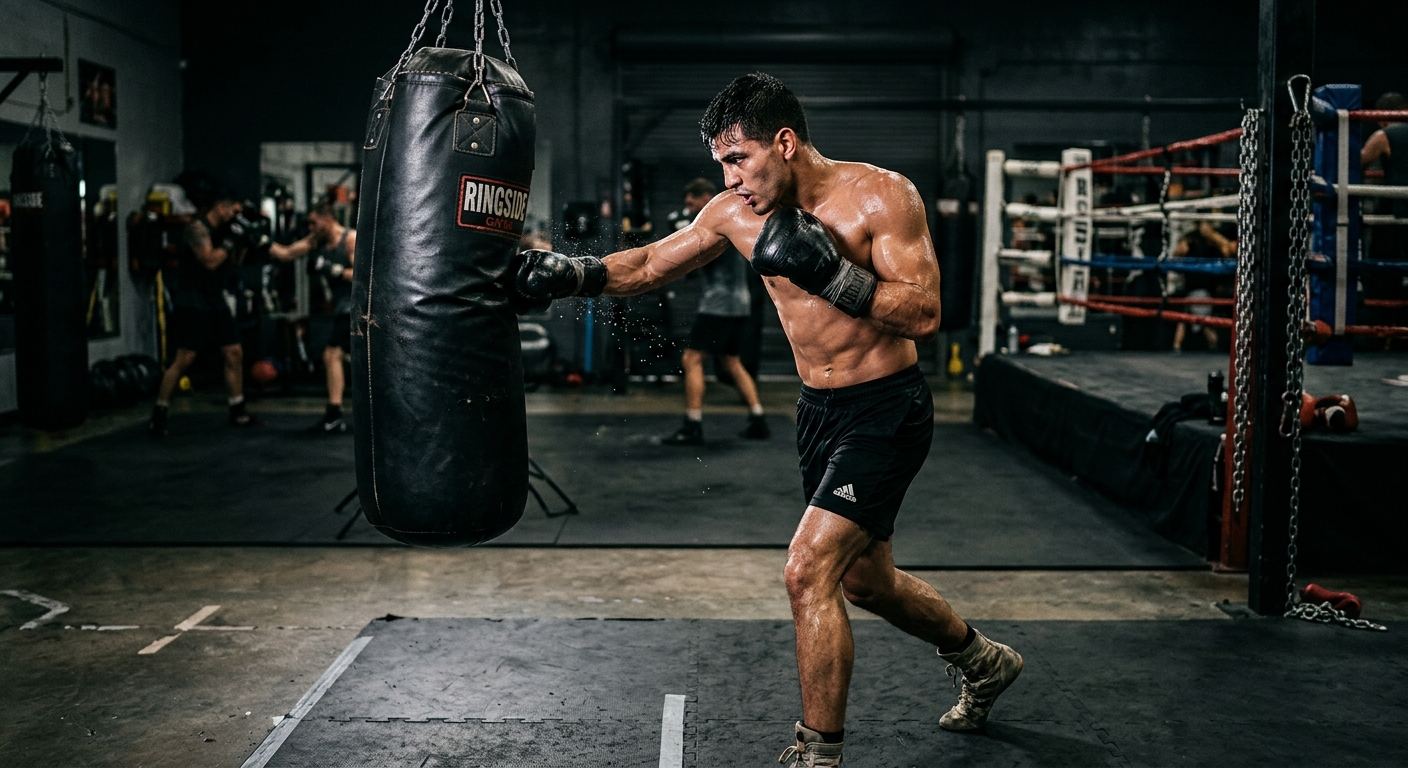 Full body boxing movement for calorie burn