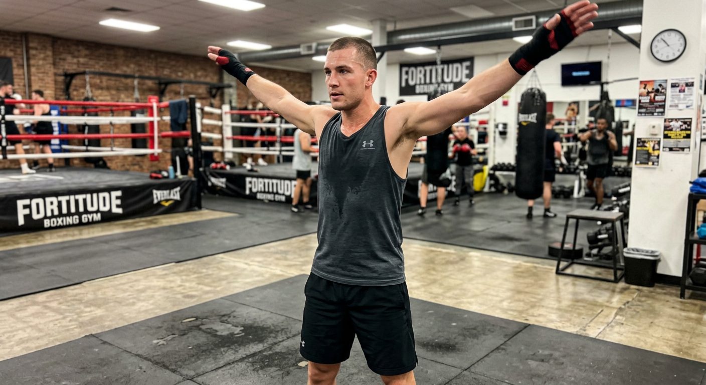 Dynamic arm circles warm-up exercise demonstration