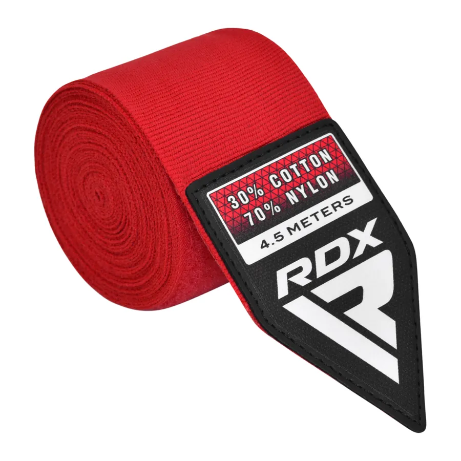 RDX WX 4.5 metre red boxing hand wraps